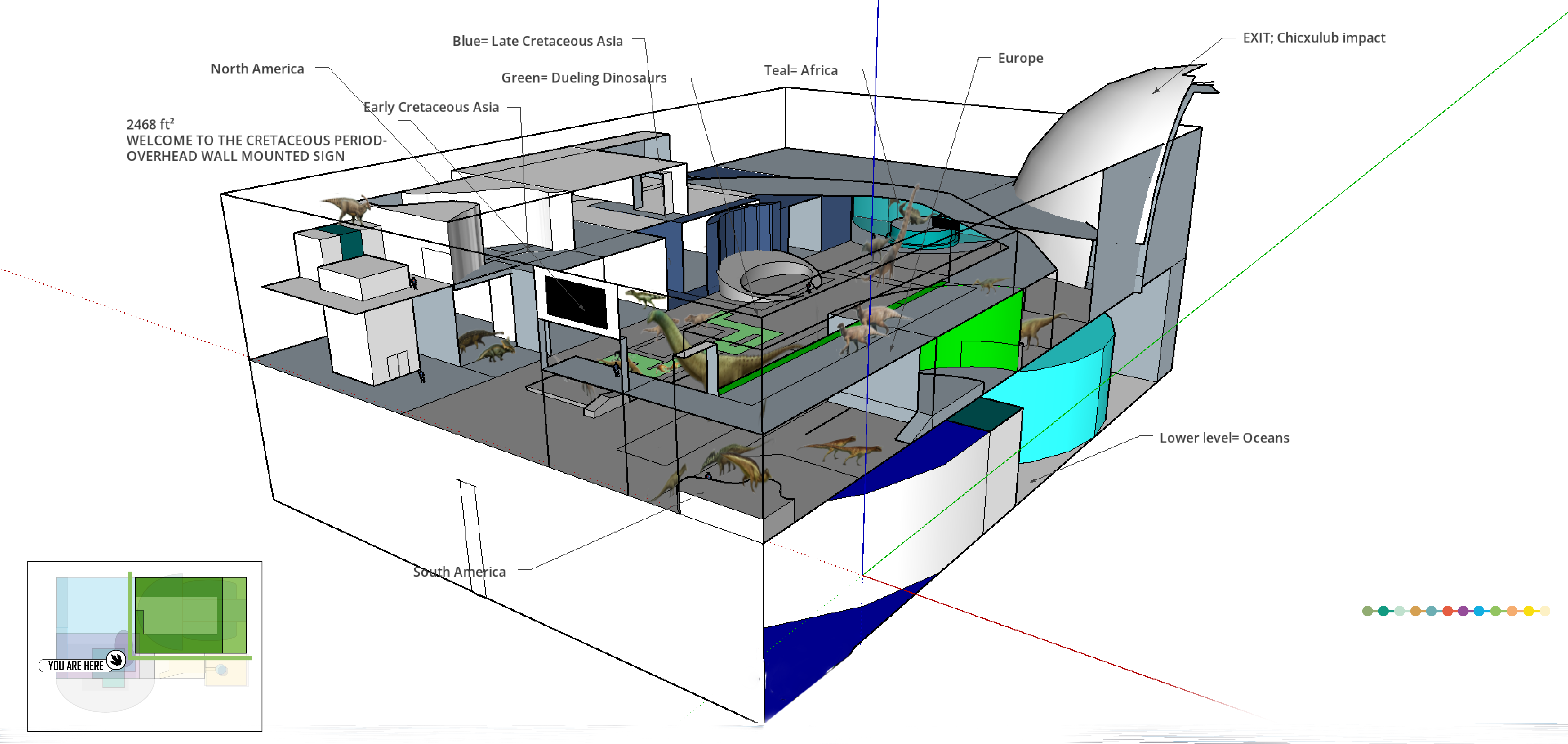 Cretaceous atrium front right